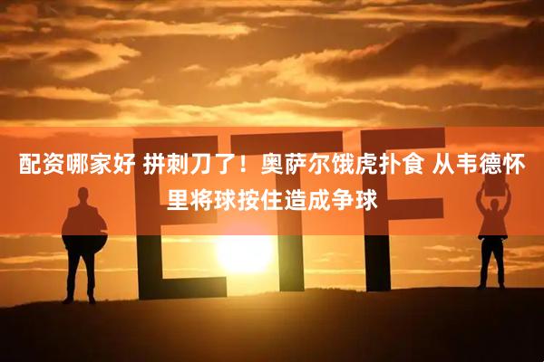 配资哪家好 拼刺刀了！奥萨尔饿虎扑食 从韦德怀里将球按住造成争球